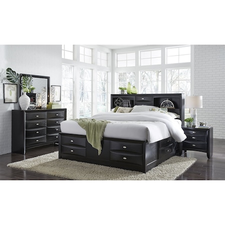Global Furniture Usa Transitional  Linda Black Full Bed Group 2865